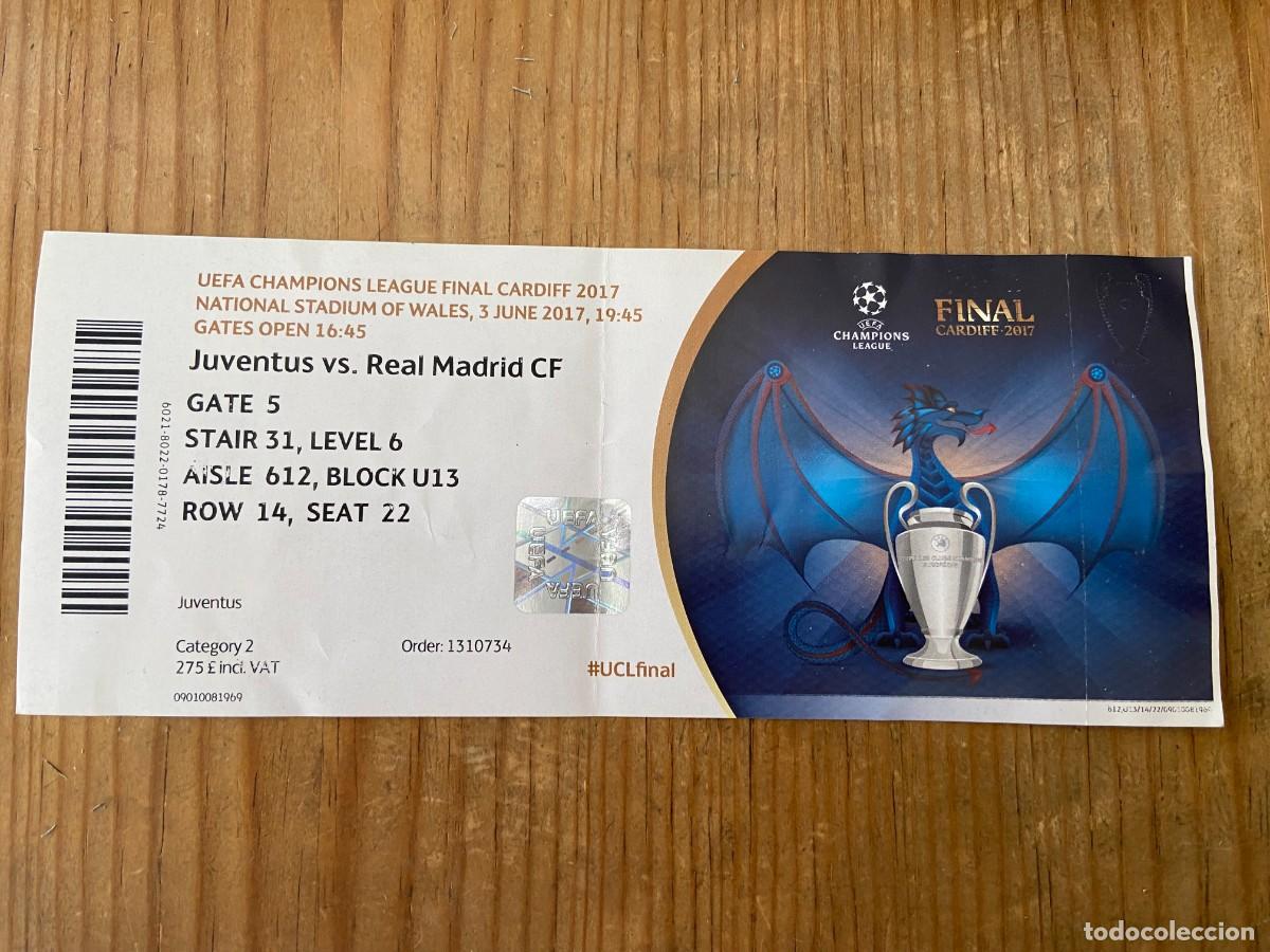 Coleccionismo deportivo: R23861 ENTRADA TICKET FINAL UEFA CHAMPIONS LEAGUE 2017 REAL MADRID JUVENTUS CON NOMBRES EQUIPOS