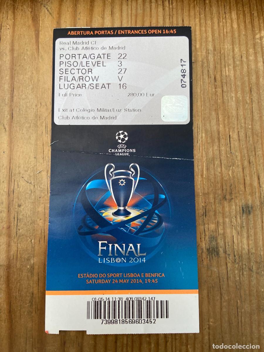 Coleccionismo deportivo: R23871 ENTRADA TICKET FINAL UEFA CHAMPIONS LEAGUE 2014 REAL MADRID ATLETICO MADRID