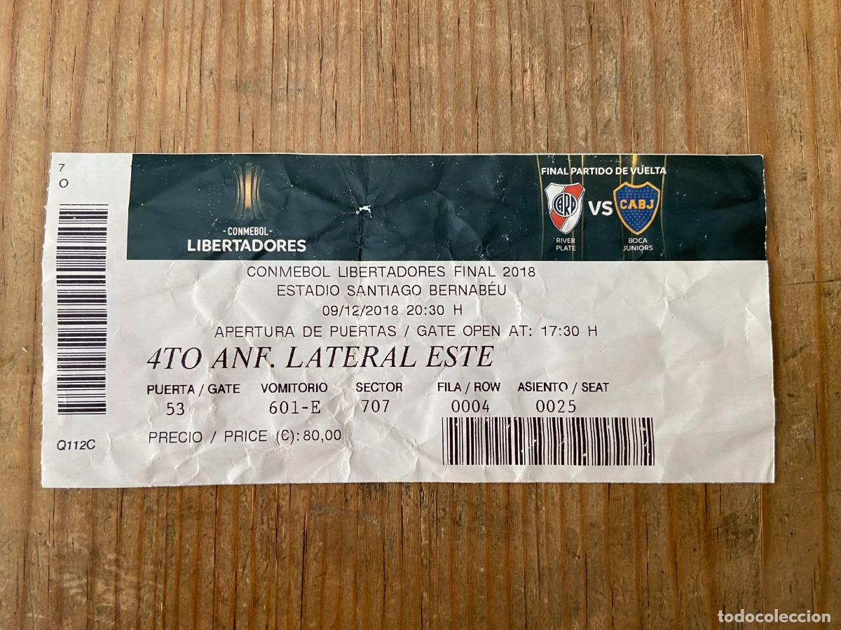 Sports collectibles: R23894 ENTRADA TICKET FINAL COPA LIBERTADORES 2018 RIVER PLATE 3-1 BOCA JUNIORS SANTIAGO BERNABEU