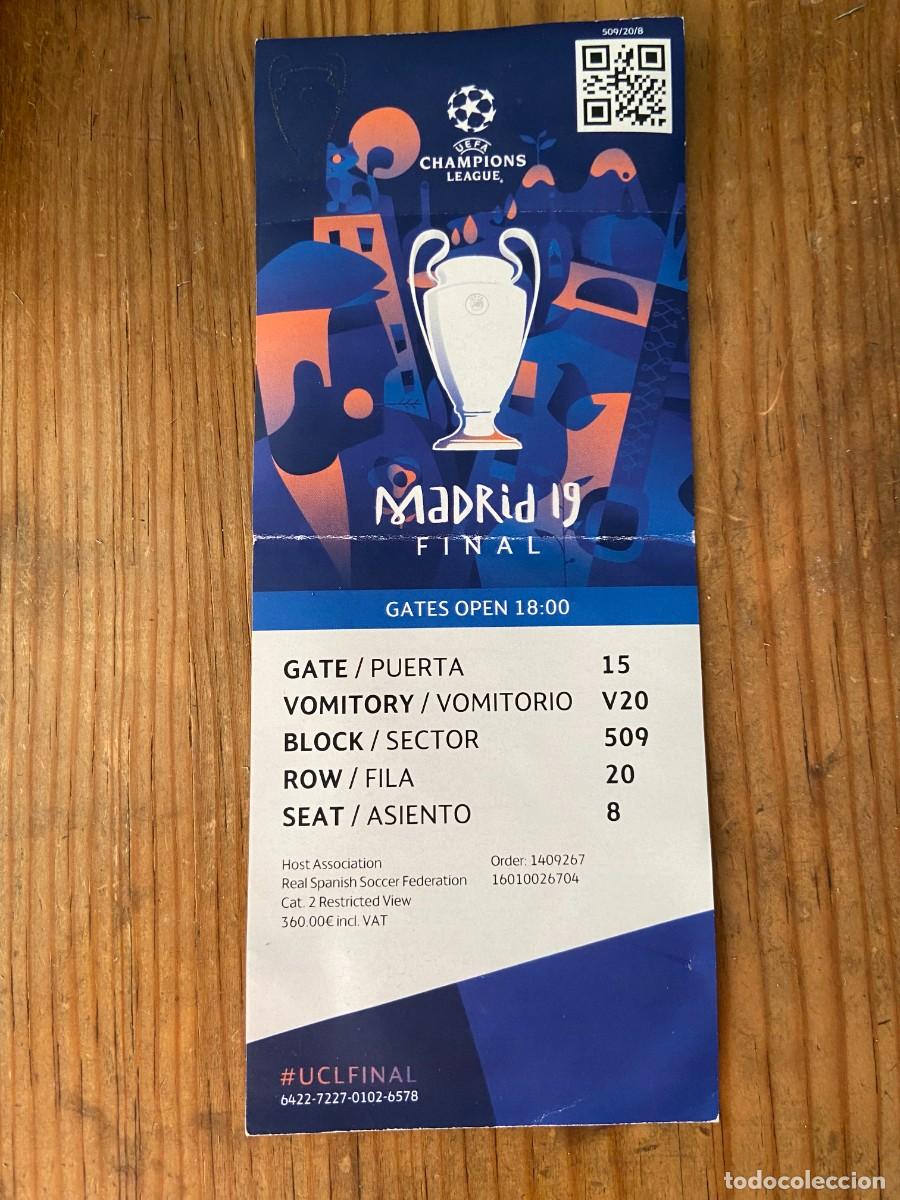 Coleccionismo deportivo: R23931 ENTRADA TICKET FINAL UEFA CHAMPIONS LEAGUE 2019 LIVERPOOL 2-0 TOTTENHAM HOTSPUR