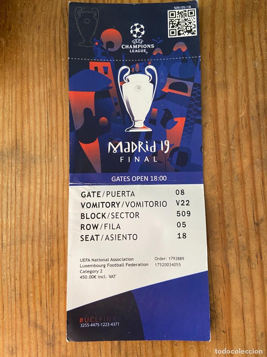 Coleccionismo deportivo: R23933 ENTRADA TICKET FINAL UEFA CHAMPIONS LEAGUE 2019 LIVERPOOL 2-0 TOTTENHAM HOTSPUR