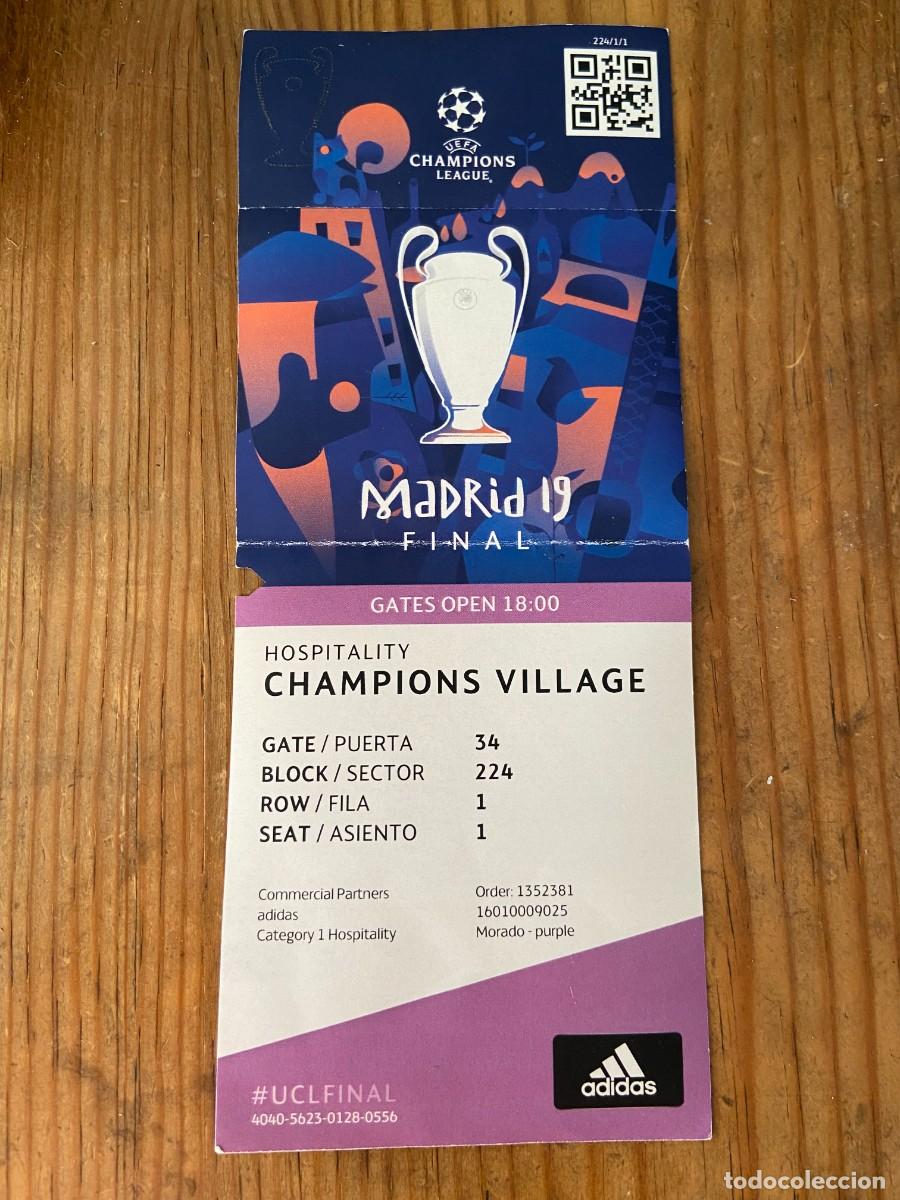 Sports collectibles: R23936 ENTRADA TICKET FINAL UEFA CHAMPIONS LEAGUE 2019 LIVERPOOL 2-0 TOTTENHAM HOTSPUR