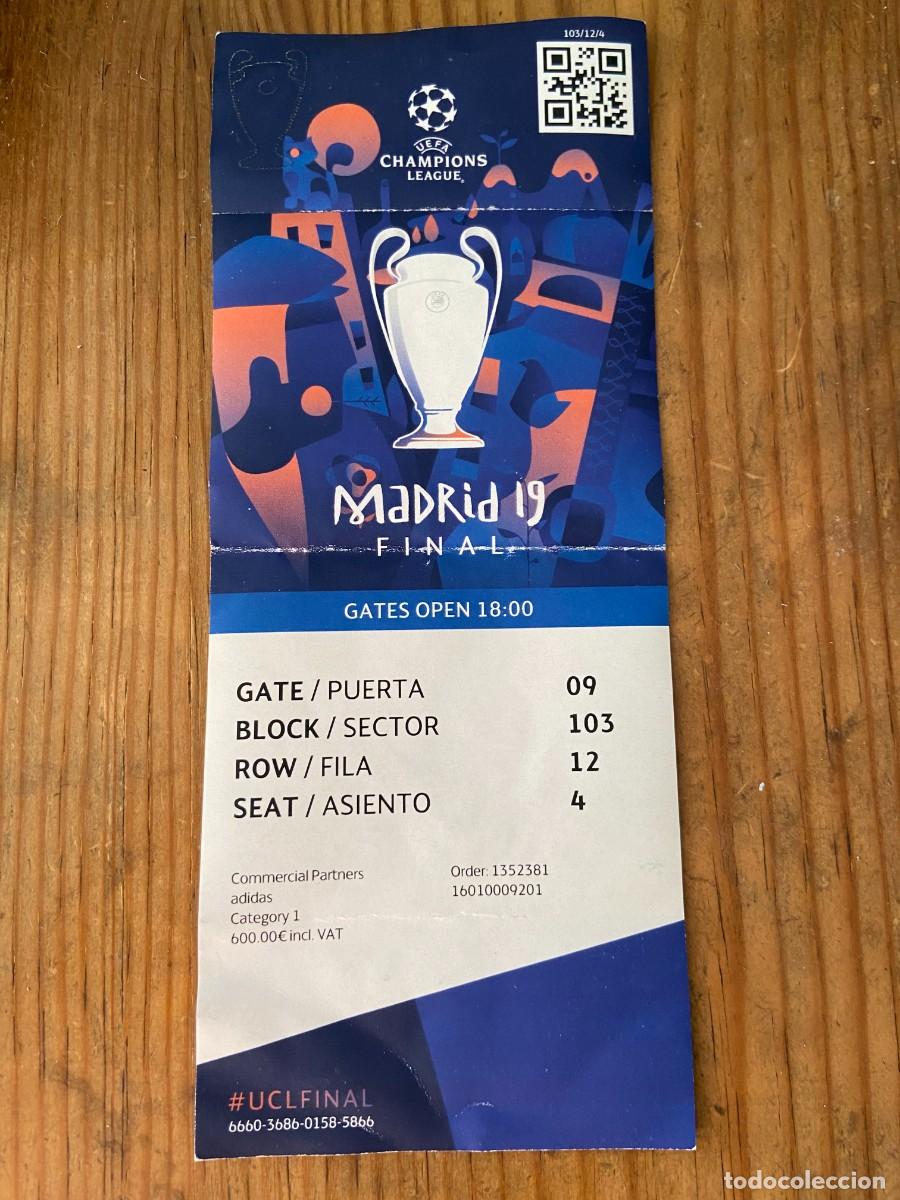 Coleccionismo deportivo: R23937 ENTRADA TICKET FINAL UEFA CHAMPIONS LEAGUE 2019 LIVERPOOL 2-0 TOTTENHAM HOTSPUR