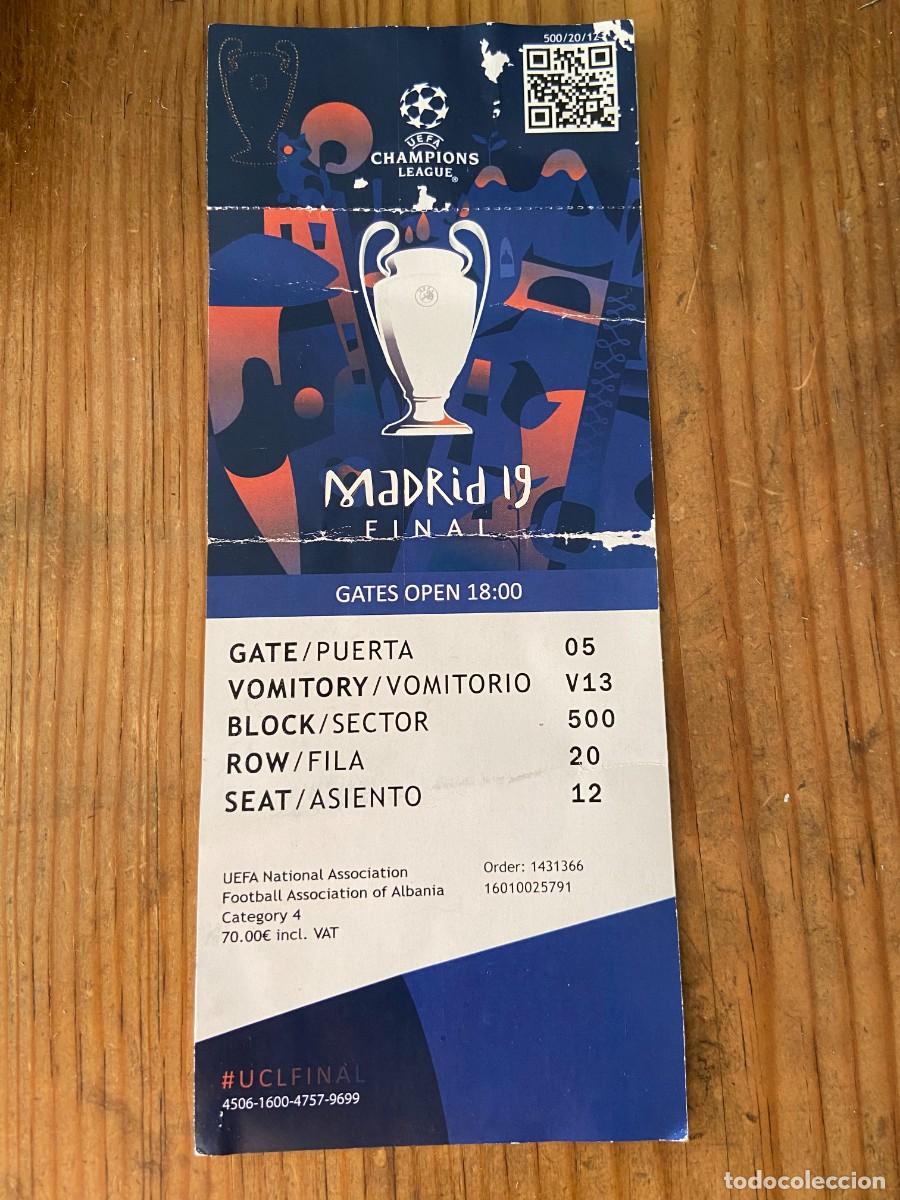 Sports collectibles: R23938 ENTRADA TICKET FINAL UEFA CHAMPIONS LEAGUE 2019 LIVERPOOL 2-0 TOTTENHAM HOTSPUR
