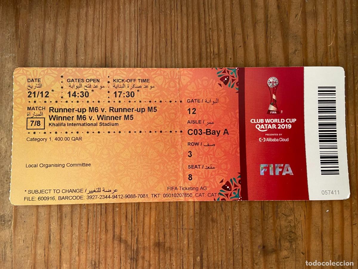 Sports collectibles: R23944 ENTRADA TICKET FINAL FIFA CLUB WORLD CUP QATAR 2019 LIVERPOOL 1-0 FLAMENGO