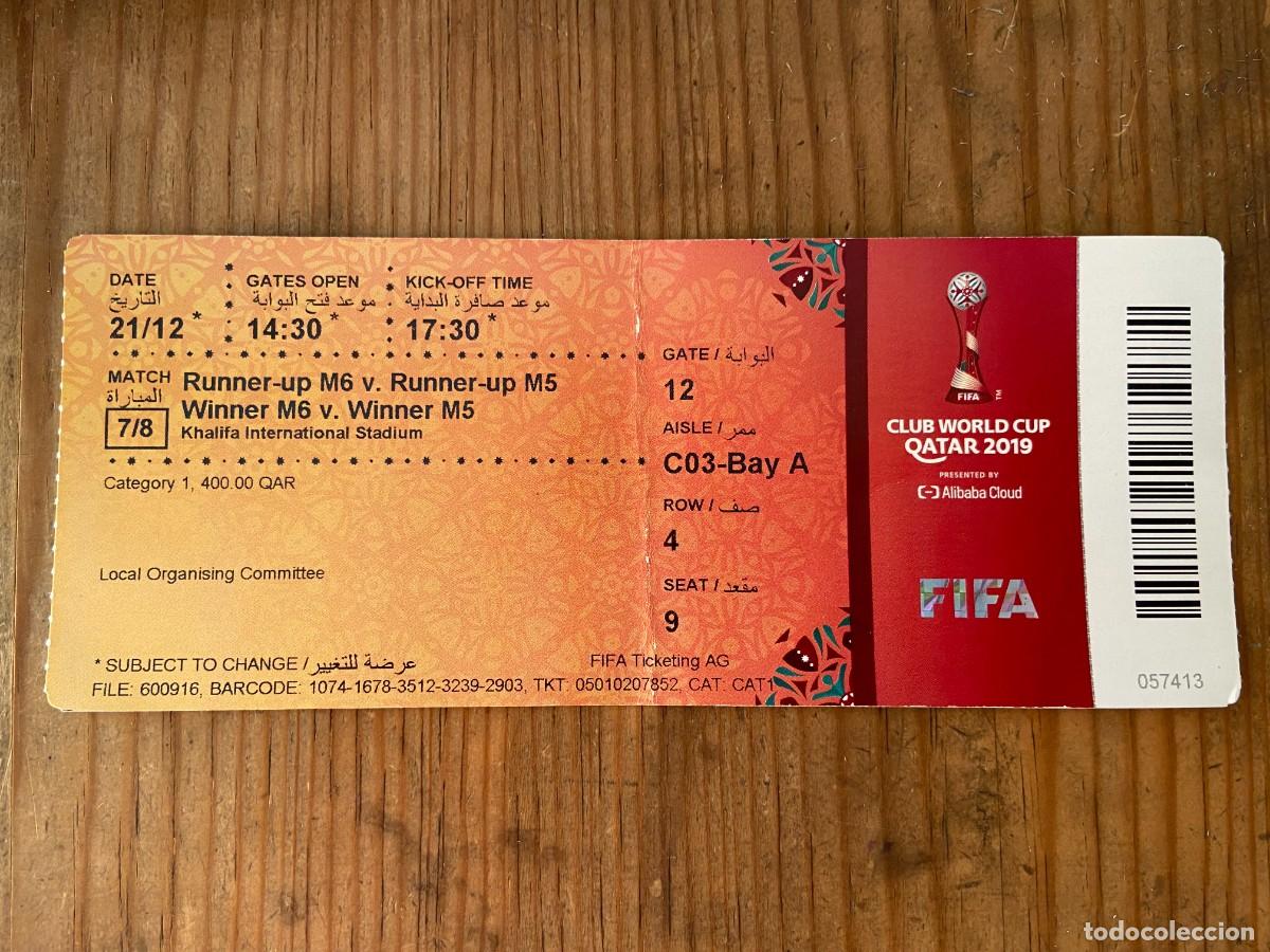 Collectionnisme sportif: R23945 ENTRADA TICKET FINAL FIFA CLUB WORLD CUP QATAR 2019 LIVERPOOL 1-0 FLAMENGO