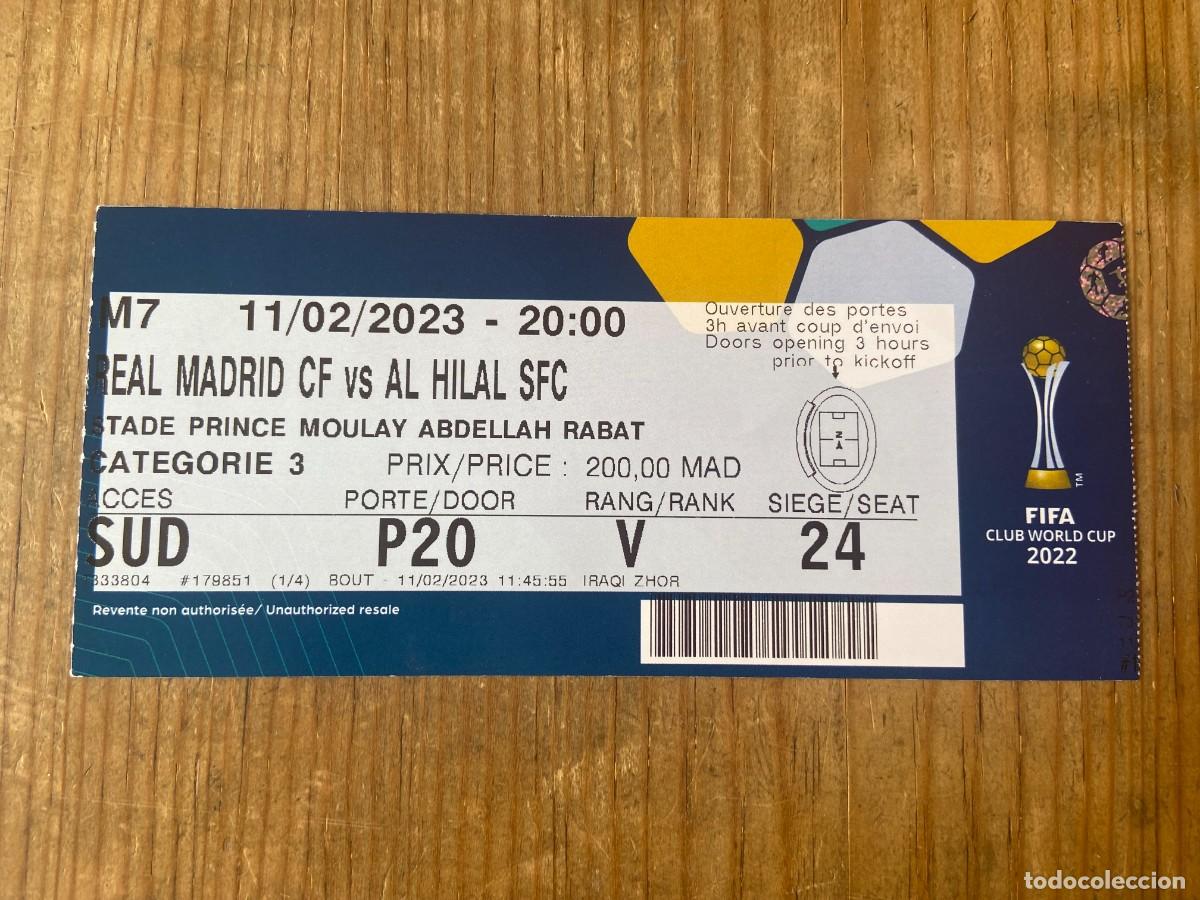 Coleccionismo deportivo: R23958 ENTRADA TICKET FINAL FIFA CLUB WORLD CUP 2022 REAL MADRID 5-3 AL-HILAL MUNDIALITO VINICIUS