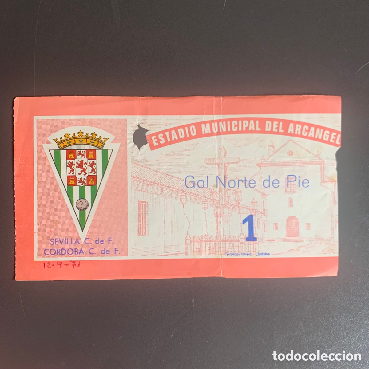 Coleccionismo deportivo: Entrada 12 septiembre 1971 cordoba cf sevilla c.f. Estado municipal del arcangel