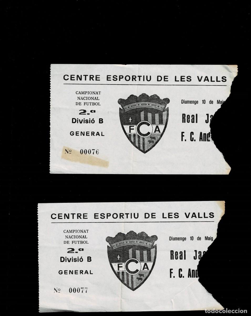 Sports collectibles: A3-16 Entradas del CENTRE ESPORTIU DE LES VALLS Ver