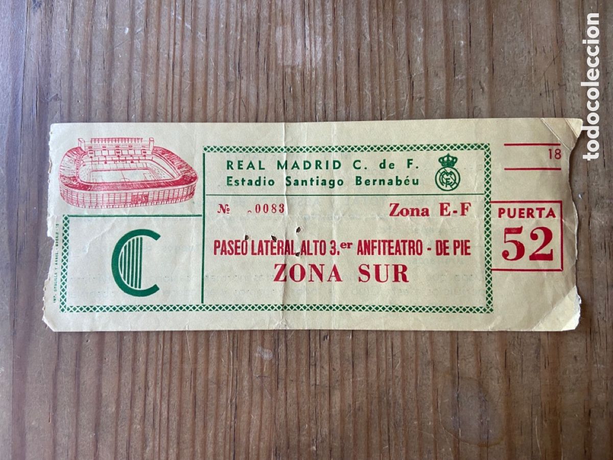 Coleccionismo deportivo: R24131 ENTRADA TICKET FUTBOL REAL MADRID RAPID VIENA WIEN COPA UEFA 1981 1982