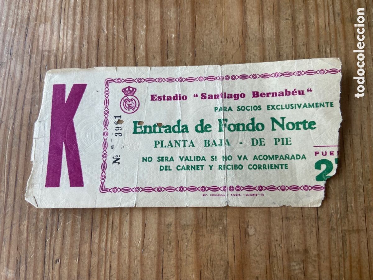 Coleccionismo deportivo: R24133 ENTRADA TICKET FUTBOL REAL MADRID 5-1 DERBY COUNTY COPA EUROPA 1975 1976