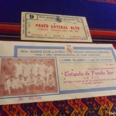 Coleccionismo deportivo: ENTRADA FINAL I COPA INTERCONTINENTAL REAL MADRID PEÑAROL 1960. REGALO VS RCD ESPAÑOL 1965 66.