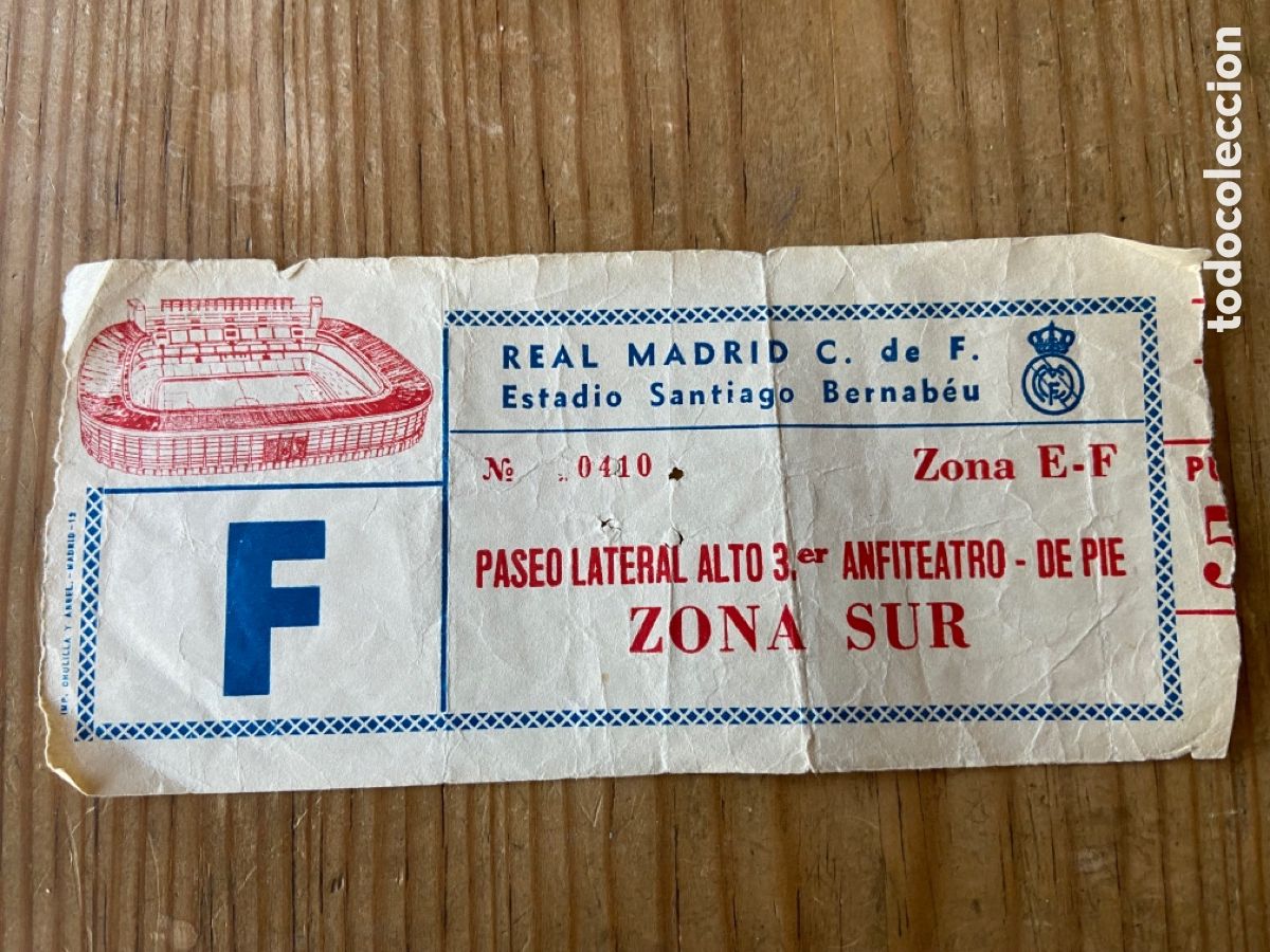 Coleccionismo deportivo: R24282 ENTRADA TICKET FUTBOL REAL MADRID 1-0 REAL SOCIEDAD COPA DEL REY 1981 1982