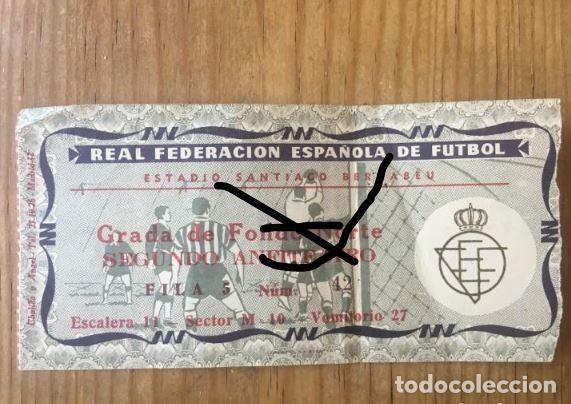 Sports collectibles: R9697 ENTRADA TICKET FUTBOL FINAL COPA GENERALISIMO 1960 ATLETICO MADRID 3-1 REAL MADRID