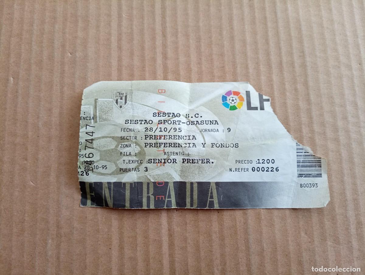Collectionnisme sportif: ENTRADA SESTAO & OSASUNA 28/10/1995