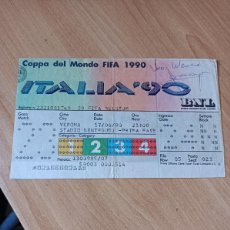 Coleccionismo deportivo: ENTRADA MUNDIAL 1990, BÉLGICA- URUGUAY, PARTIDO 23