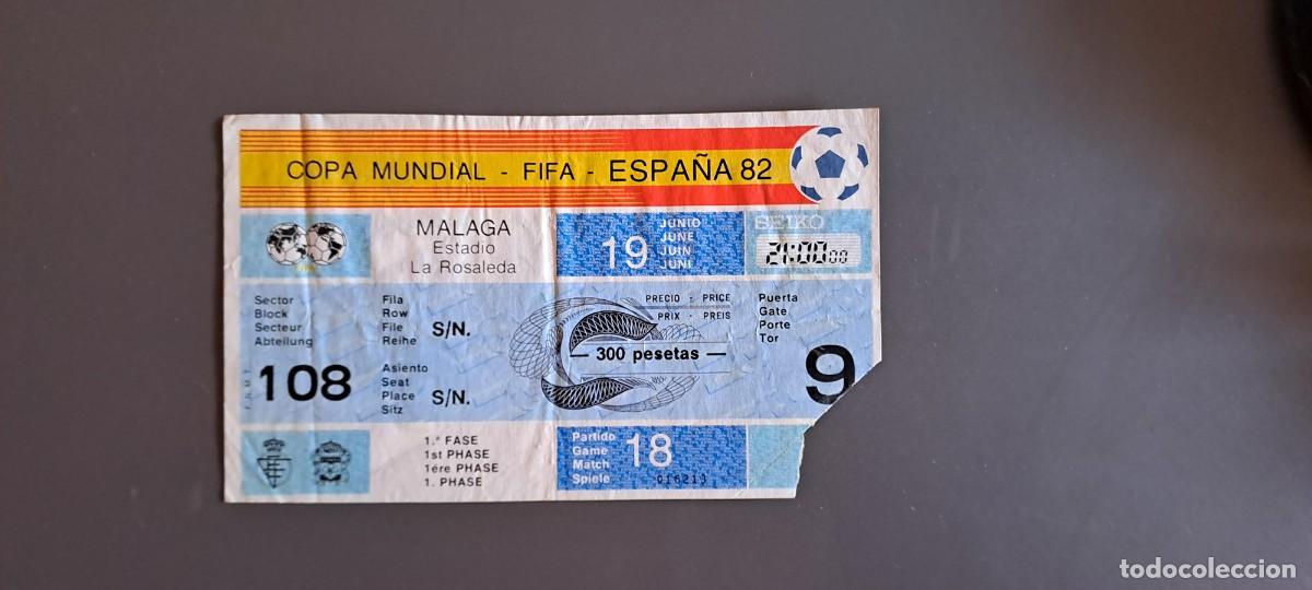 Coleccionismo deportivo: ENTRADA FUTBOL WORLD CUP MUNDIAL 1982 ESPA&Ntilde;A 82 SPAIN URSS RUSIA NUEVA ZELANDA NEW ZEALAND MALAGA WC