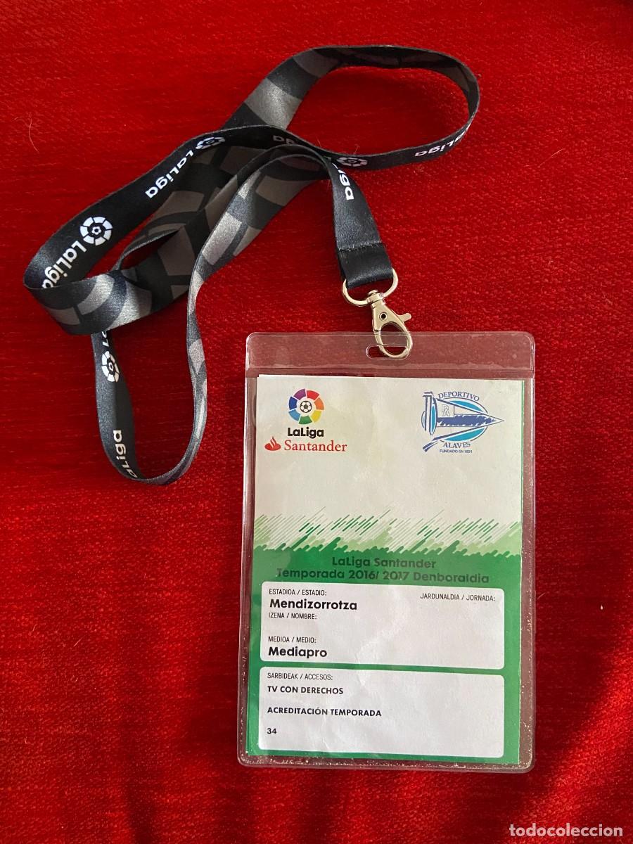 Coleccionismo deportivo: R24835 ENTRADA TICKET ACREDITACION DEPORTIVO ALAVES LIGA TEMPORADA 2016 2017