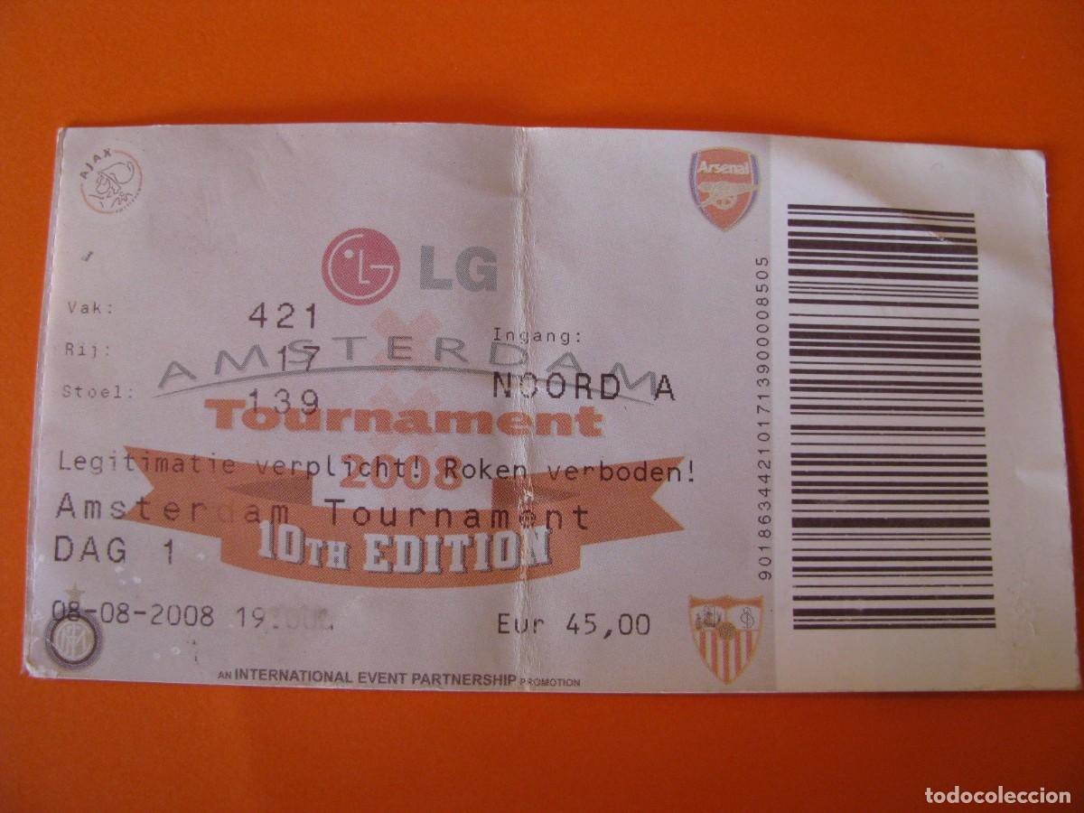 Coleccionismo deportivo: ENTRADA FUTBOL. LG AMSTERDAM TOURNAMENT 2008. 08/08/2008. 19:00. SEVILLA - INTER MILAN.