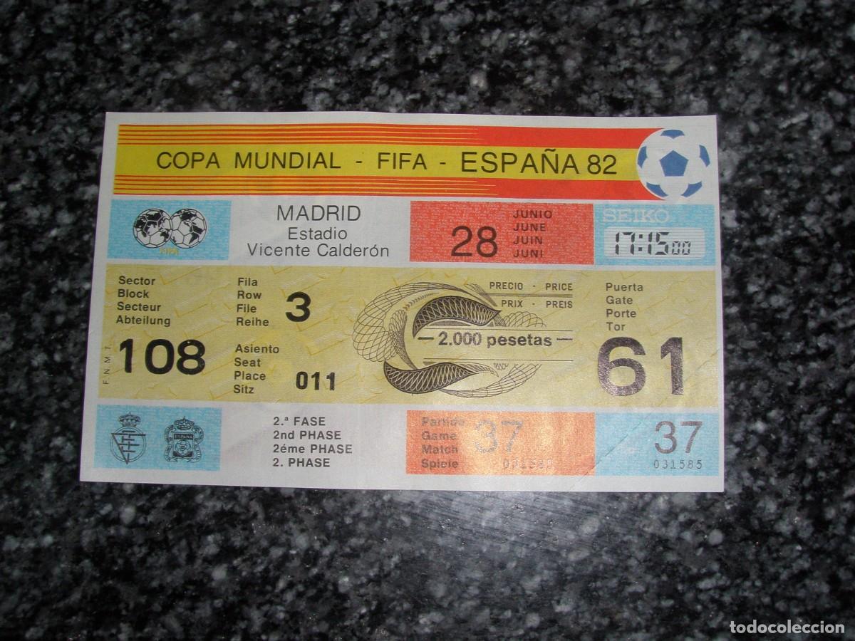 Coleccionismo deportivo: entrada mundial 1982 francia v irlanda del norte en calderon sin uso mundial espa&ntilde;a