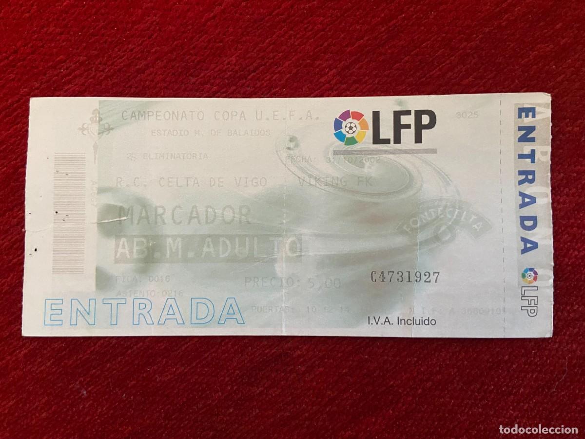 Coleccionismo deportivo: R25248 ENTRADA TICKET CELTA VIGO VIKING STAVANGER FK COPA UEFA 2001 2002
