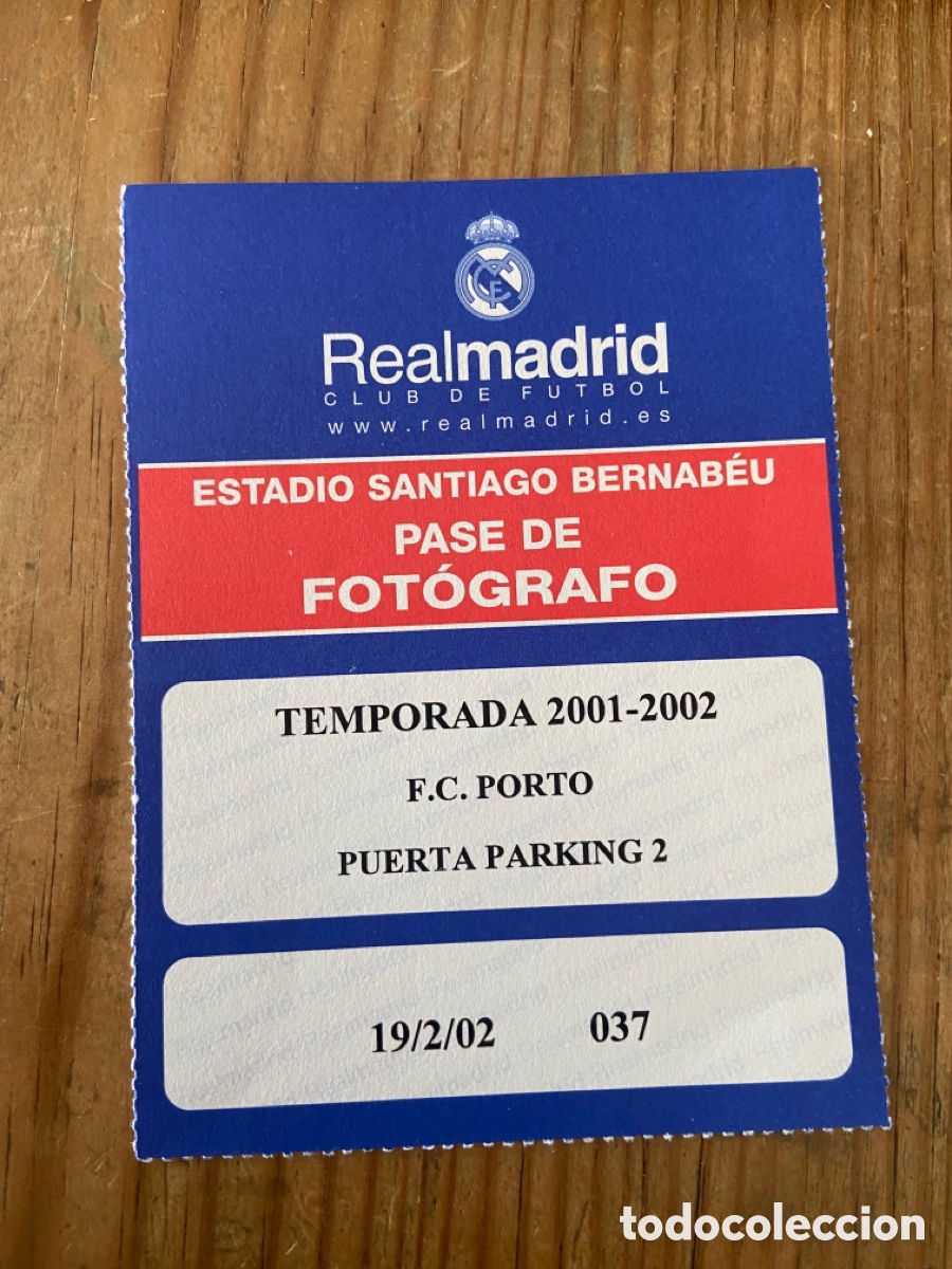 Coleccionismo deportivo: R25306 ENTRADA ACREDITACION PASE REAL MADRID 1-0 PORTO UEFA CHAMPIONS 2002 ROOKIE DEBUT MOURINHO