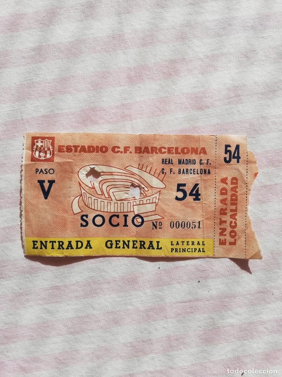 Collectionnisme sportif: Entrada socio FC Barcelona contra Real Madrid