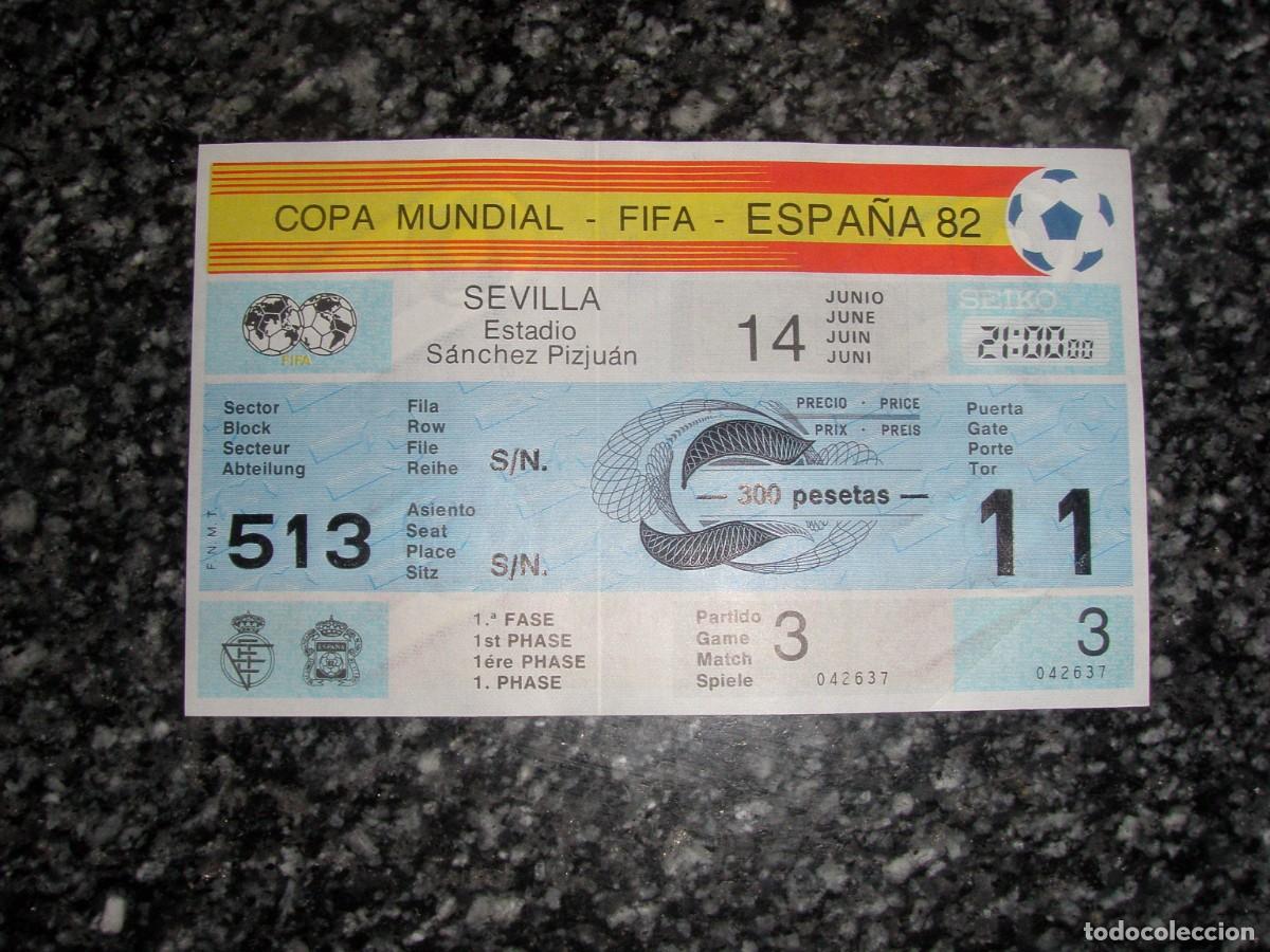 Coleccionismo deportivo: ticket mundial 1982 sin usar brasil v union sovietica partido 3 sevilla Espa&ntilde;a '82 perfecto estado