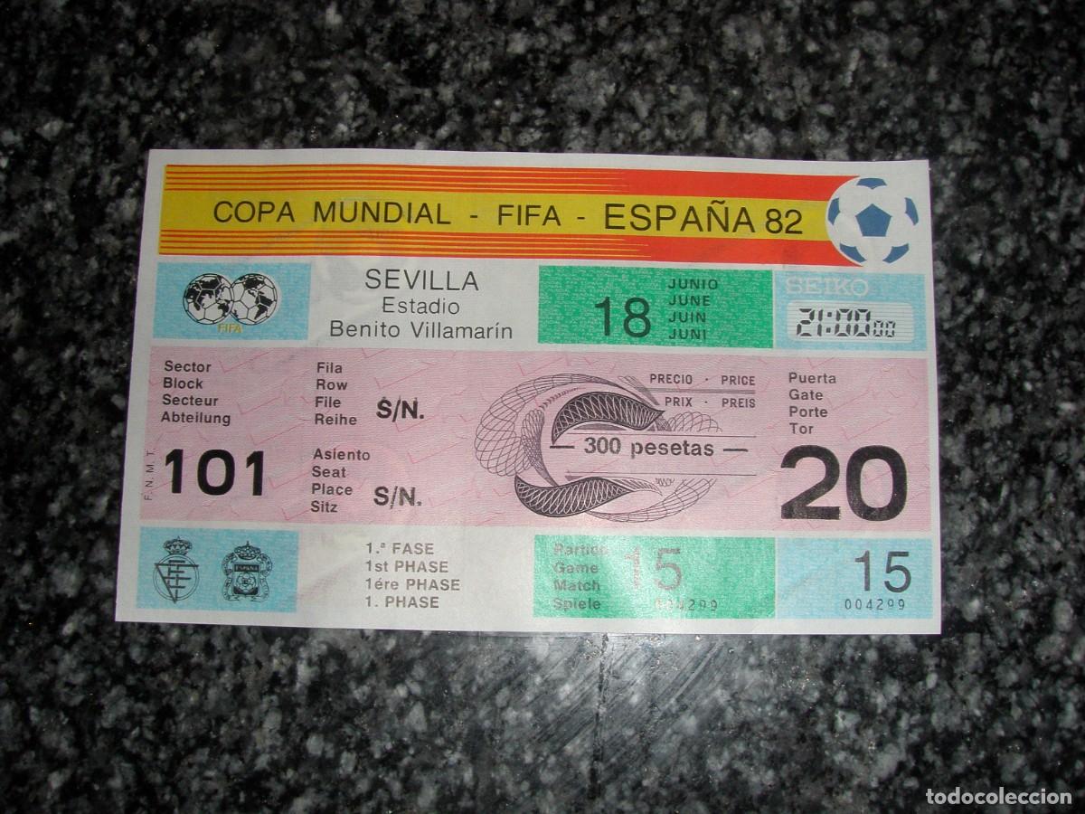 Coleccionismo deportivo: ticket mundial 1982 sin usar brasil v escocia partido 15 sevilla Espa&ntilde;a '82 perfecto estado