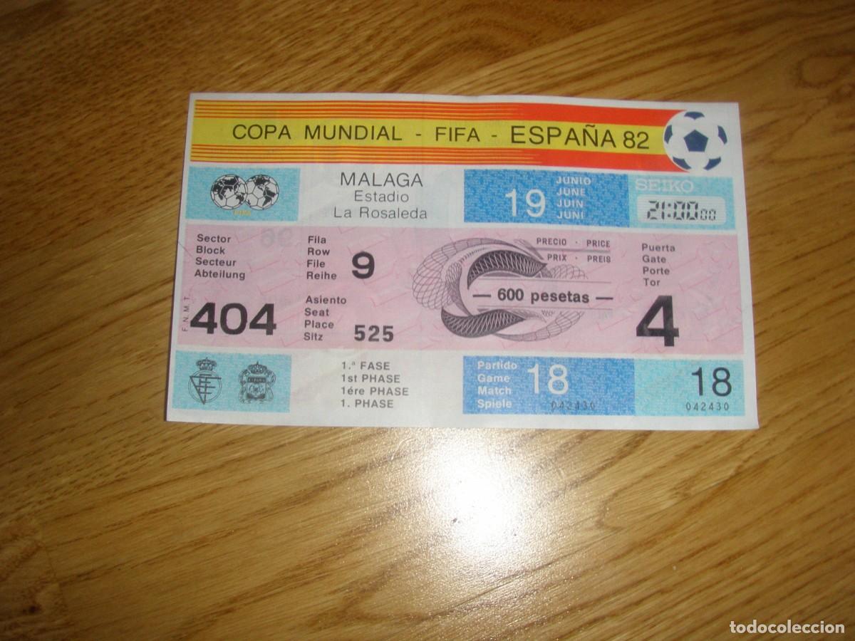 Coleccionismo deportivo: ticket mundial 1982 sin usar nueva zelanda v union sovietica partido 18 Espa&ntilde;a '82 perfecto estado