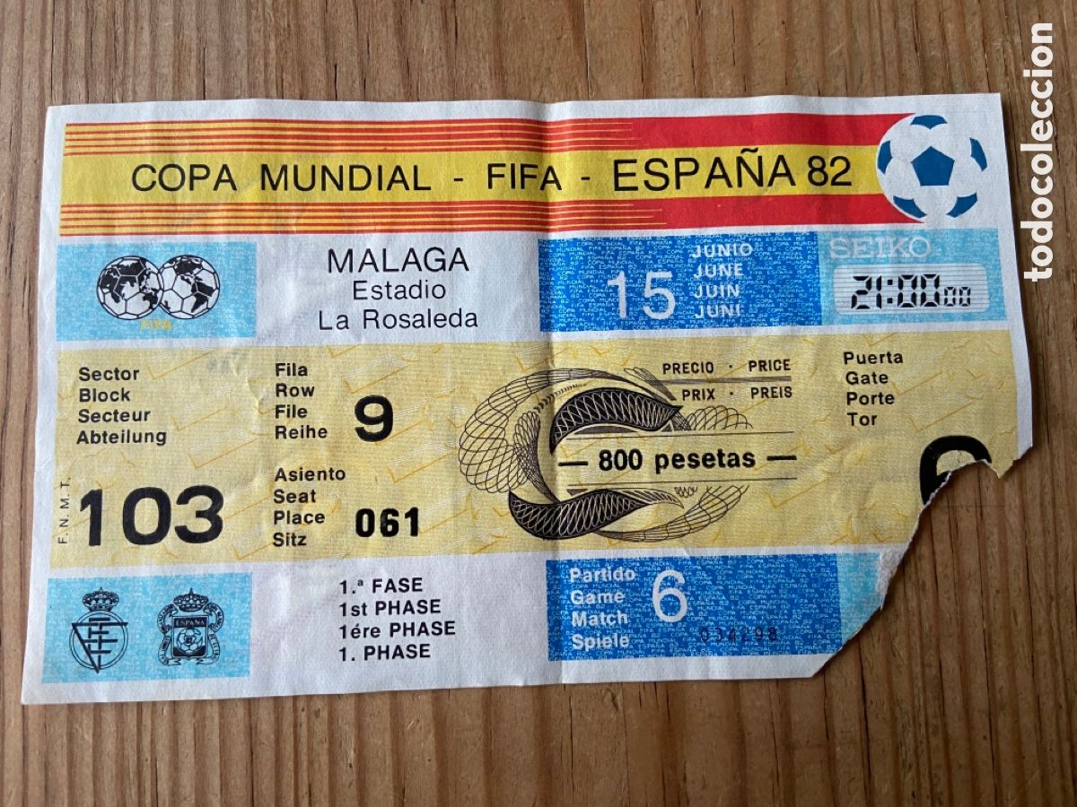 Coleccionismo deportivo: R25522 ENTRADA TICKET MUNDIAL ESPA&Ntilde;A 1982 WC 82 ESCOCIA NUEVA ZELANDA MATCH 6