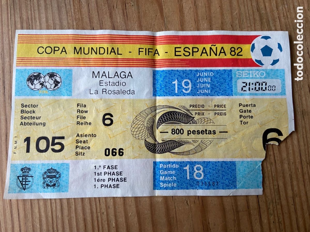 Coleccionismo deportivo: R25523 ENTRADA TICKET MUNDIAL ESPA&Ntilde;A 1982 WC 82 RUSIA UNION SOVIETICA NUEVA ZELANDA MATCH 18