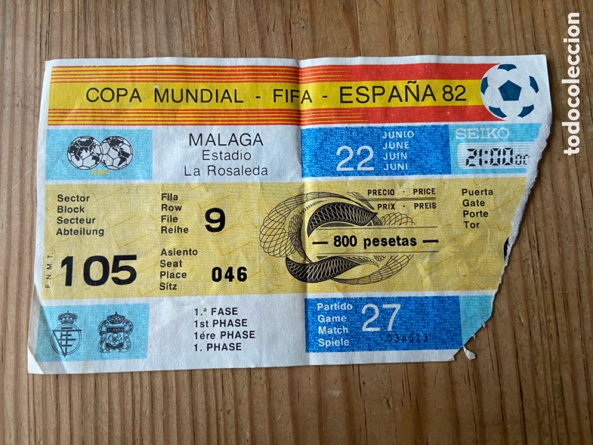 Coleccionismo deportivo: R25524 ENTRADA TICKET MUNDIAL ESPA&Ntilde;A 1982 WC 82 RUSIA UNION SOVIETICA ESCOCIA MATCH 27