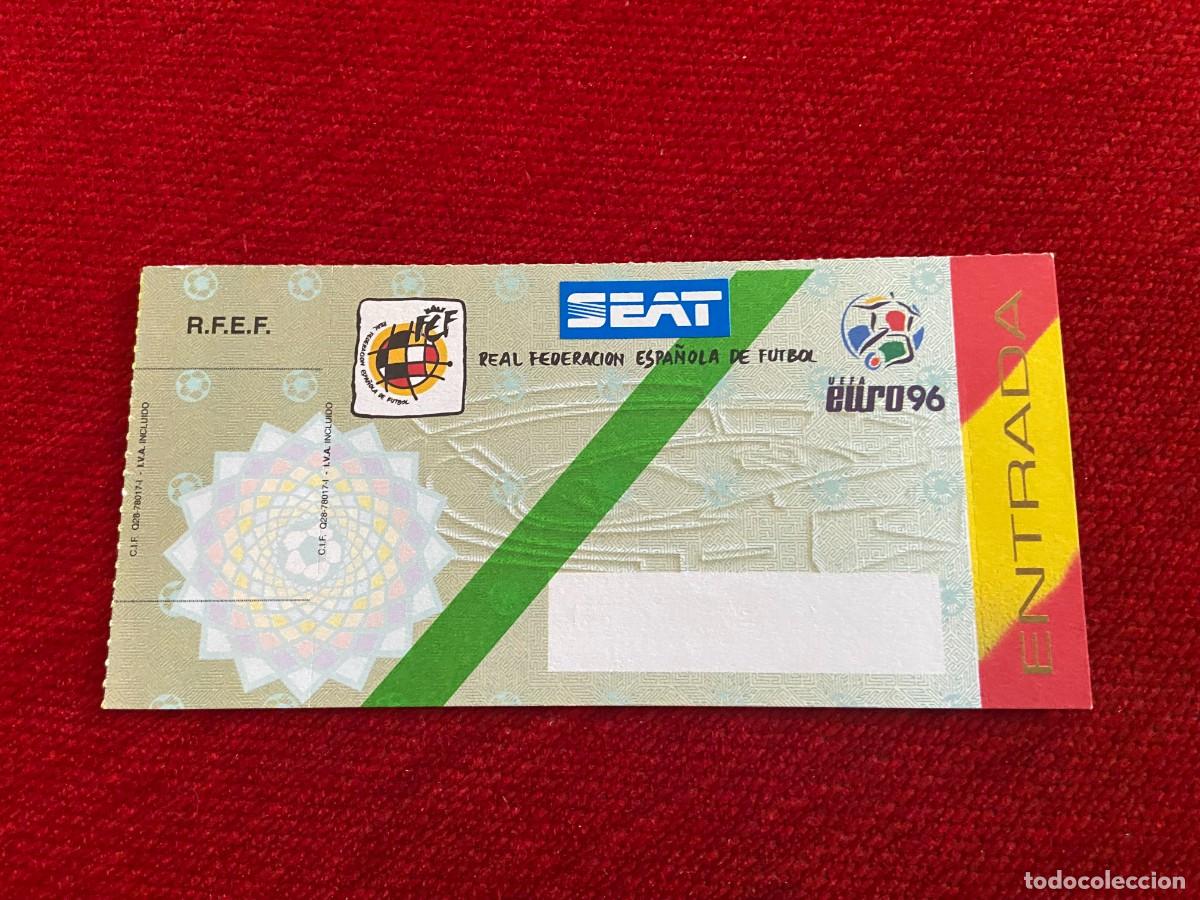 Coleccionismo deportivo: R25740 MODELO DE ENTRADA SIN IMPRIMIR REAL FEDERACION ESPA&Ntilde;OLA DE FUTBOL ESPA&Ntilde;A EURO 96 SEAT TVE