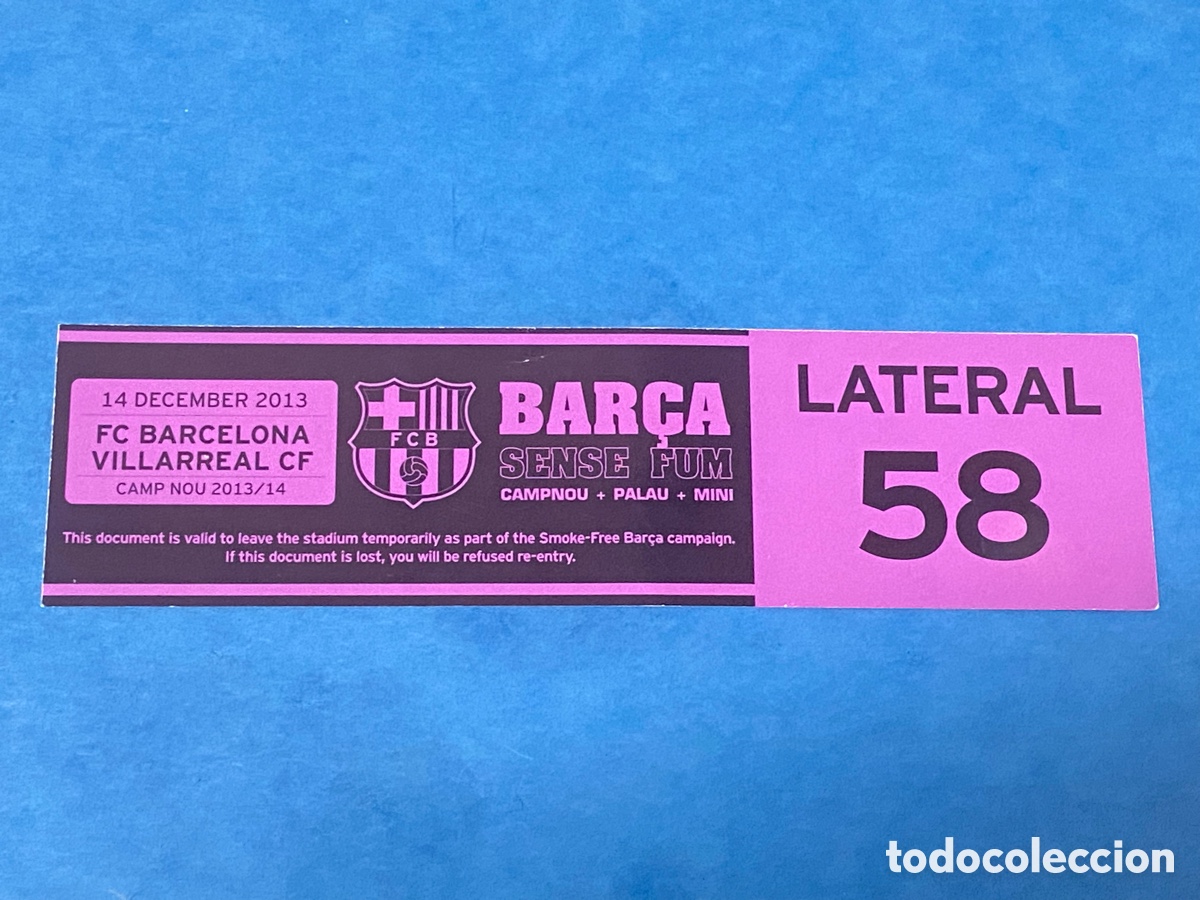 Coleccionismo deportivo: ENTRADA FC BARCELONA VILLAREAL LIGA 2012&ndash;2013 12-13 DOBLETE NEYMAR FUTBOL TICKET.