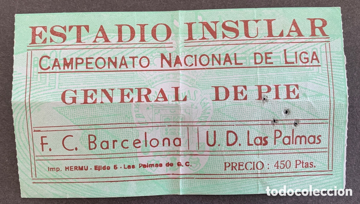Coleccionismo deportivo: Entrada Estadio Insular 1982