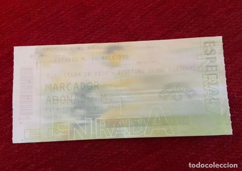 Sports collectibles: R25198 ENTRADA TICKET Rookie Cristiano Ronaldo (7-8-2002) Celta Vigo Sporting Portugal