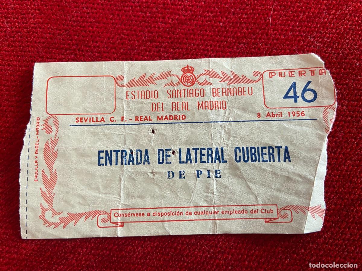 Coleccionismo deportivo: R27213 ENTRADA TICKET FUTBOL REAL MADRID 3-4 SEVILLA (8-4-1956) LIGA