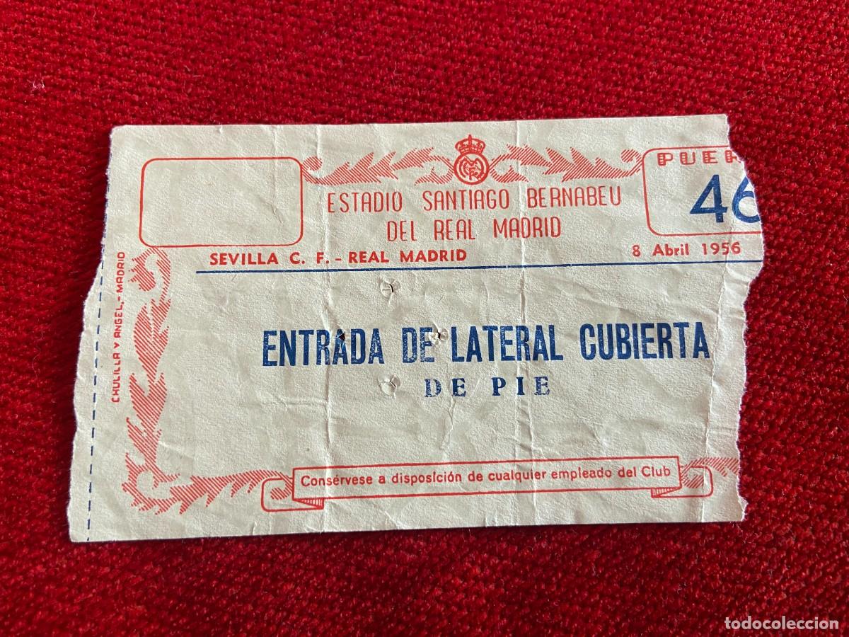 Coleccionismo deportivo: R27216 ENTRADA TICKET FUTBOL REAL MADRID 3-4 SEVILLA (8-4-1956) LIGA