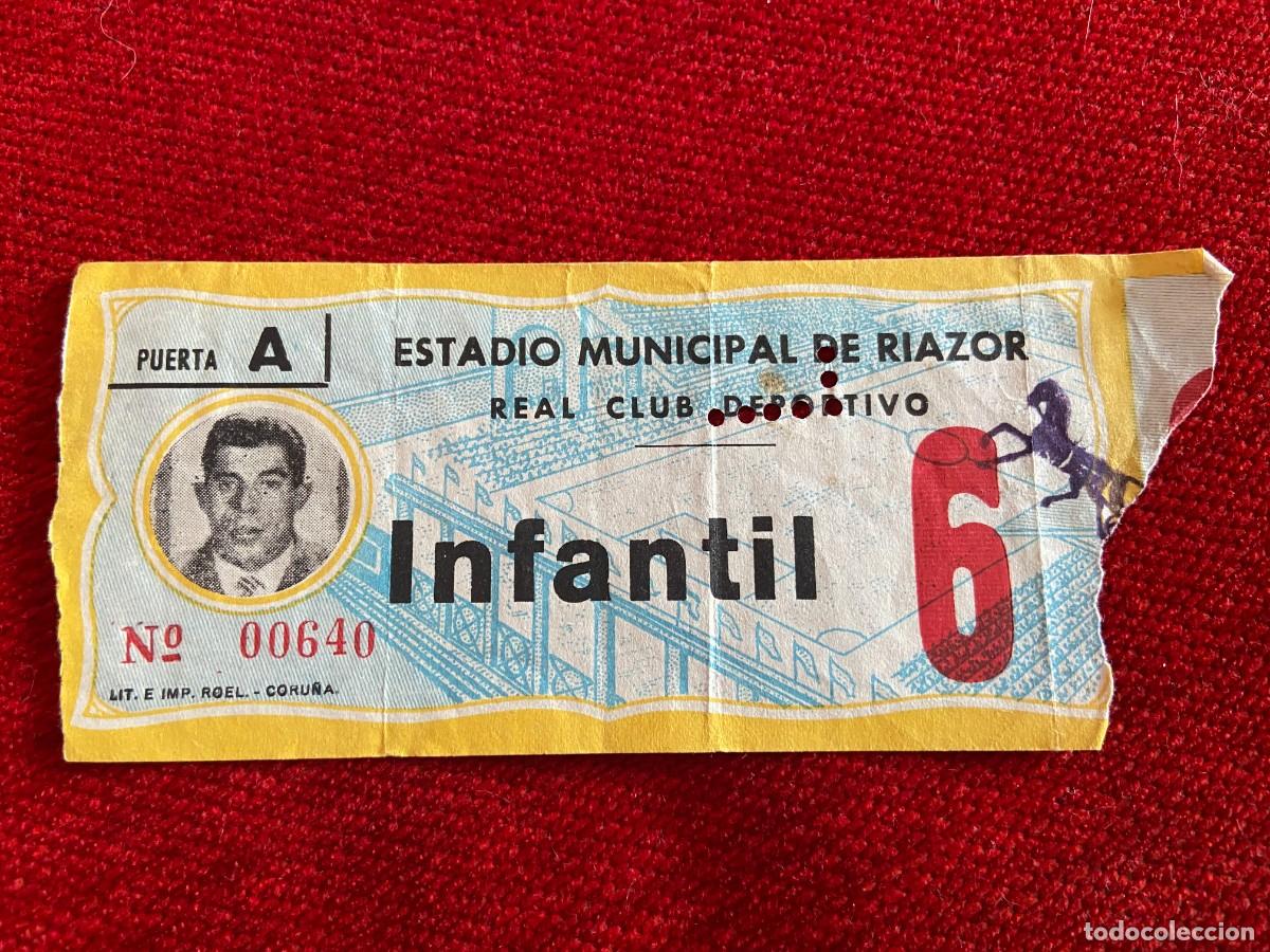 Sammelleidenschaft Sport: R27227 ENTRADA TICKET FUTBOL REAL CLUB DEPORTIVO CORU&Ntilde;A CONTROL 6 RIAZOR A&Ntilde;OS 40 50