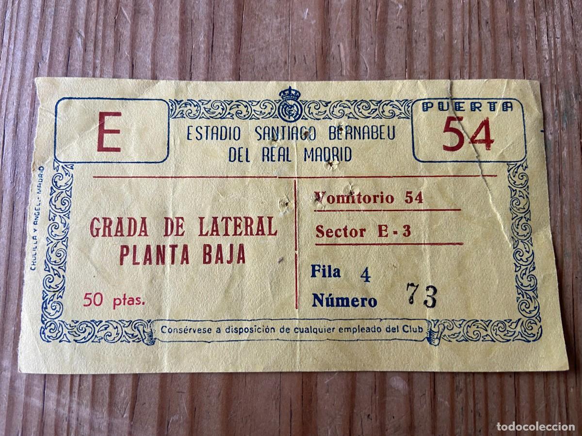 Sports collectibles: R27234 ENTRADA TICKET REAL MADRID 2-0 RAPID WIEN 1956 1957 DESEMPATE PRIMER GOL KOPA COPA EUROPA