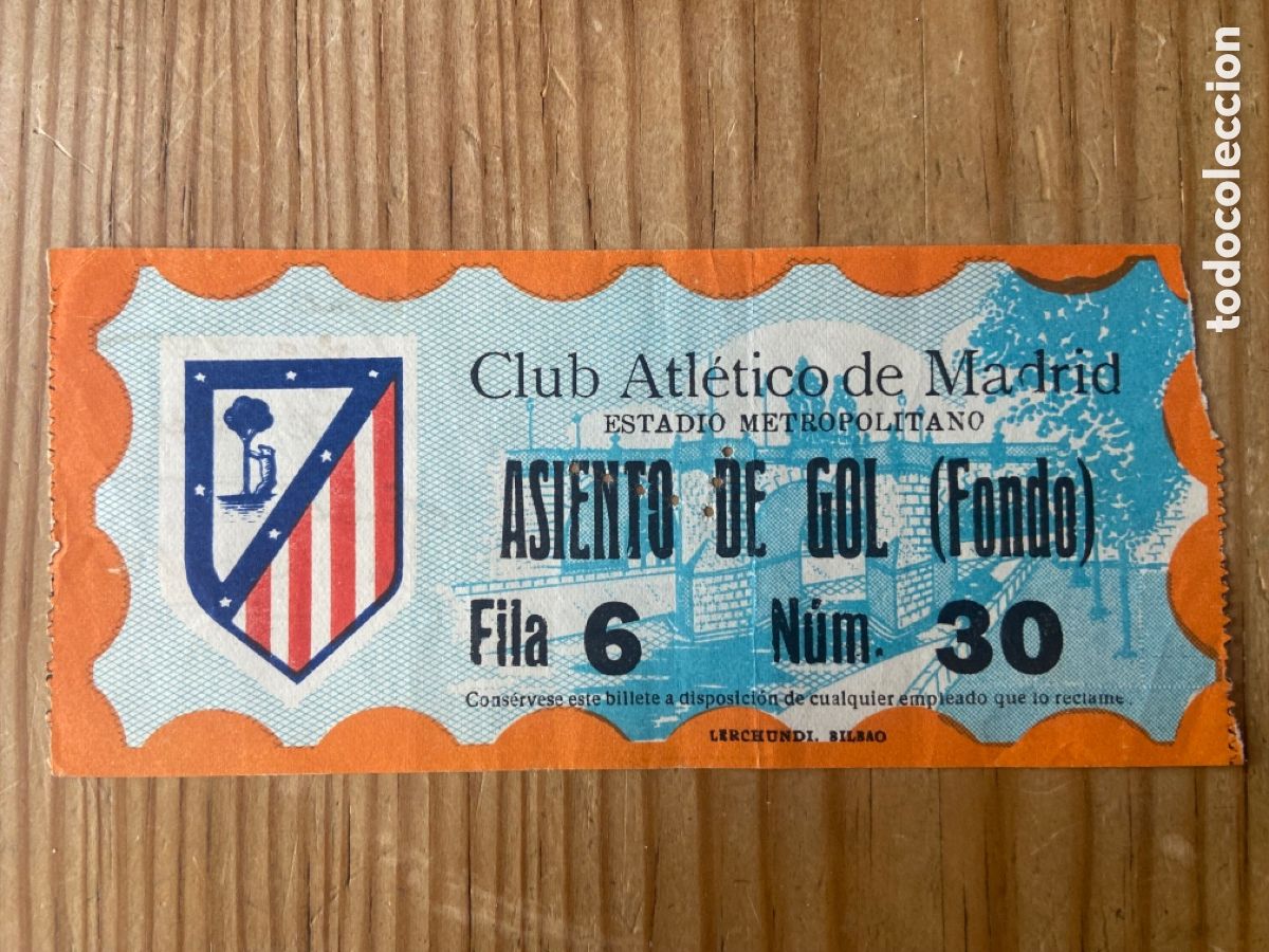 Coleccionismo deportivo: R27285 ENTRADA TICKET CAMPEON LIGA 1949 1950 ATLETICO MADRID 4-4 VALENCIA (23-4-1950) METROPOLITANO