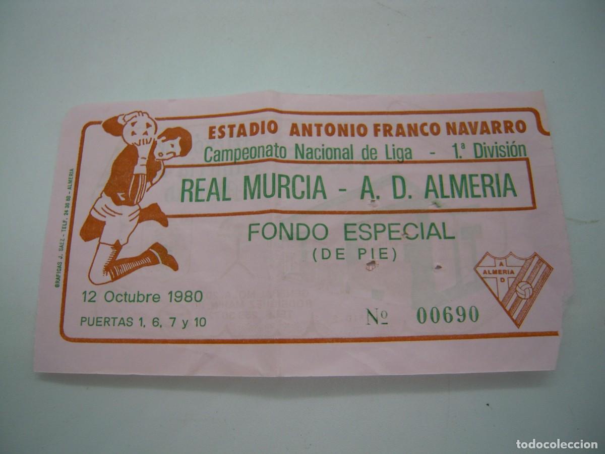 Coleccionismo deportivo: entrada de futbol a&ntilde;os 80