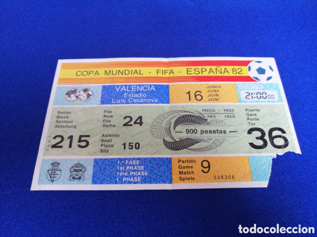 Coleccionismo deportivo: COPA MUNDIAL ESPA&Ntilde;A 82 ESPA&Ntilde;A - HONDURAS (1-1) - ESTADIO LUIS CASANOVA 16 JUNIO 1982 ENTRADA