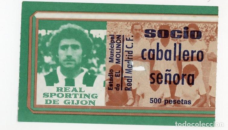 Coleccionismo deportivo: ANTIGUA ENTRADA FUTBOL. SPORTING DE GIJ&Oacute;N. REAL MADRID. ASTURIAS. ESTADIO DEL MOLINON