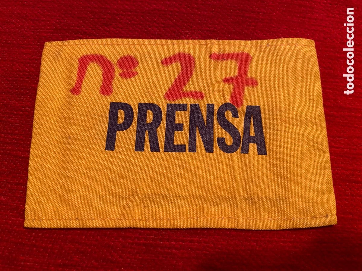 Coleccionismo deportivo: R27776 ENTRADA CREDENCIAL DE TELA BRAZALETE FUTBOL PRENSA # 27