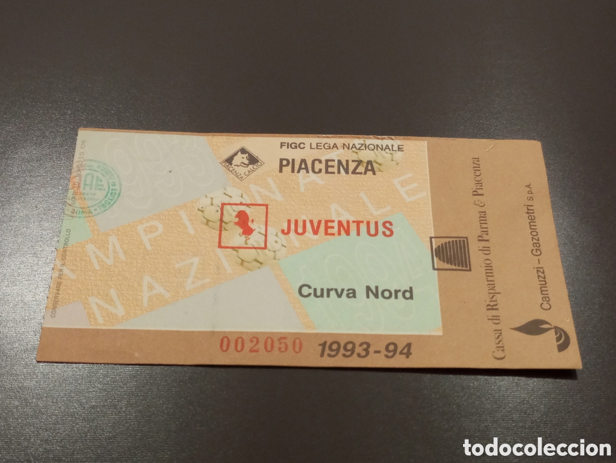 Coleccionismo deportivo: ENTRADA PIACENZA 0-0 JUVENTUS LIGA ITALIANA 1993 1994