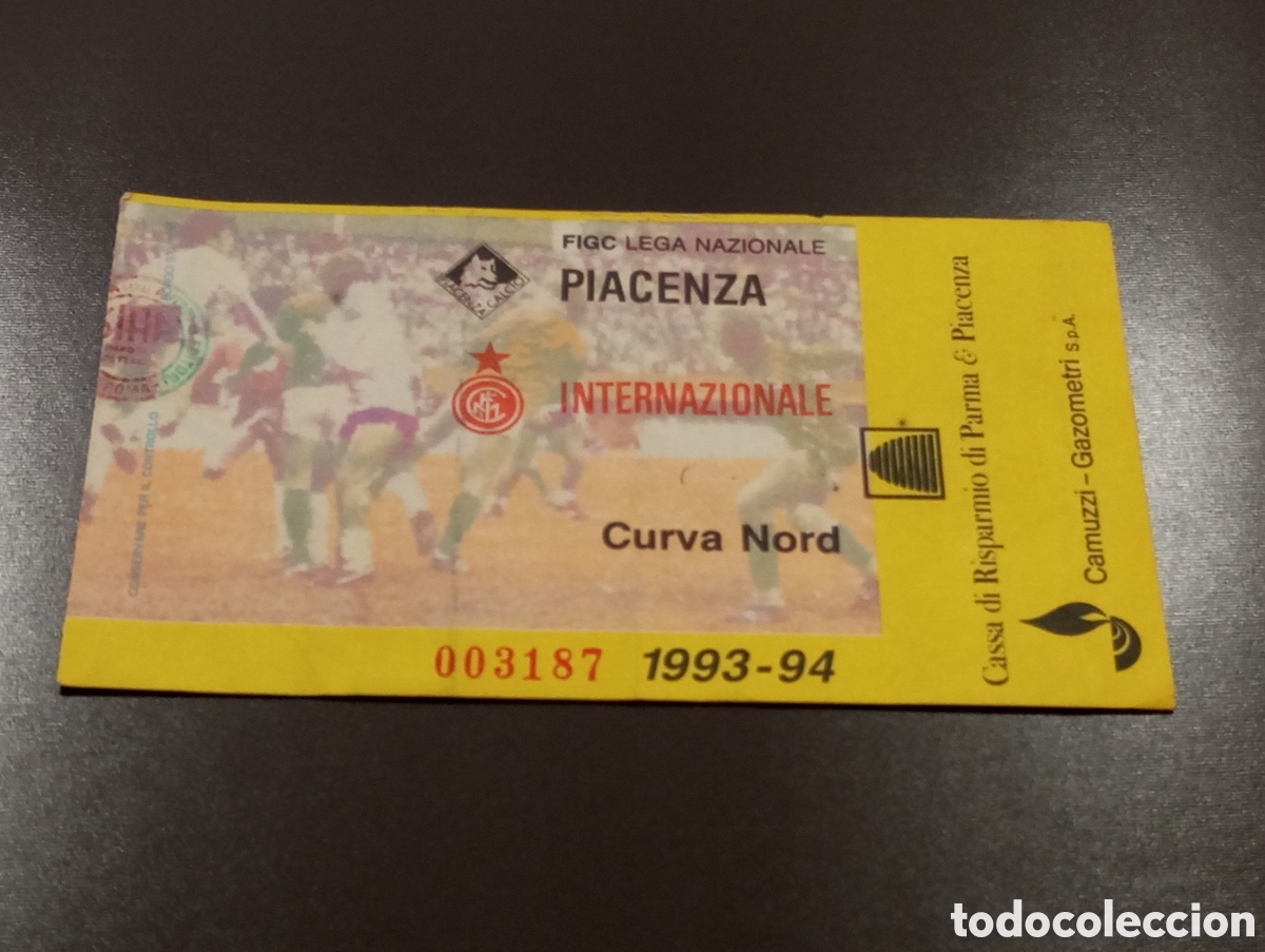 Coleccionismo deportivo: ENTRADA PIACENZA 2-1 INTERNAZIONALE LIGA ITALIANA 1993 1994