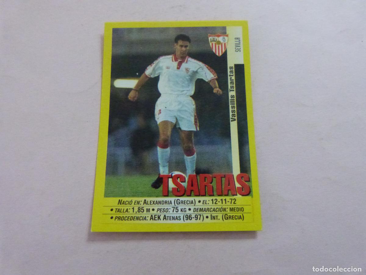 Sports collectibles: CROMO FUTBOL TSARTAS SEVILLA F.C. SIN PEGAR N&ordm; 374 LIGA 1999-2000/99-00 PANINI