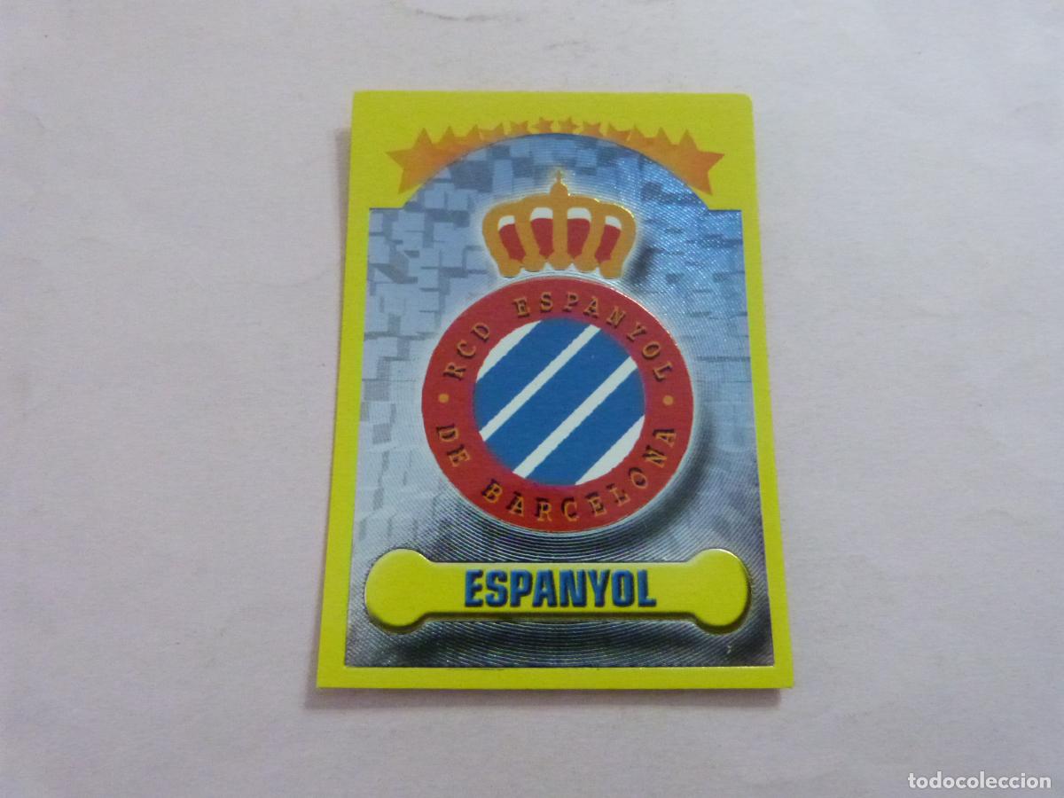 Coleccionismo deportivo: CROMO FUTBOL ESCUDO R.C.D. ESPA&Ntilde;OL-ESPANYOL SIN PEGAR N&ordm; 115 LIGA 1999-2000/99-00 PANINI